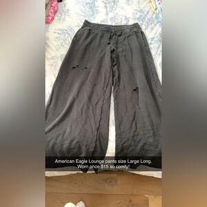 American Eagle Outfitters Men's Distressed Black Joggers